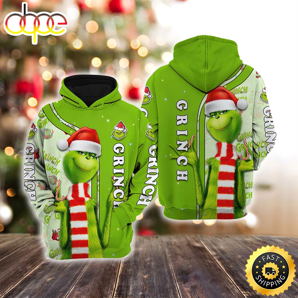 The Grinch Green Christmas Disney Christmas Hoodie All Over Print Shirts