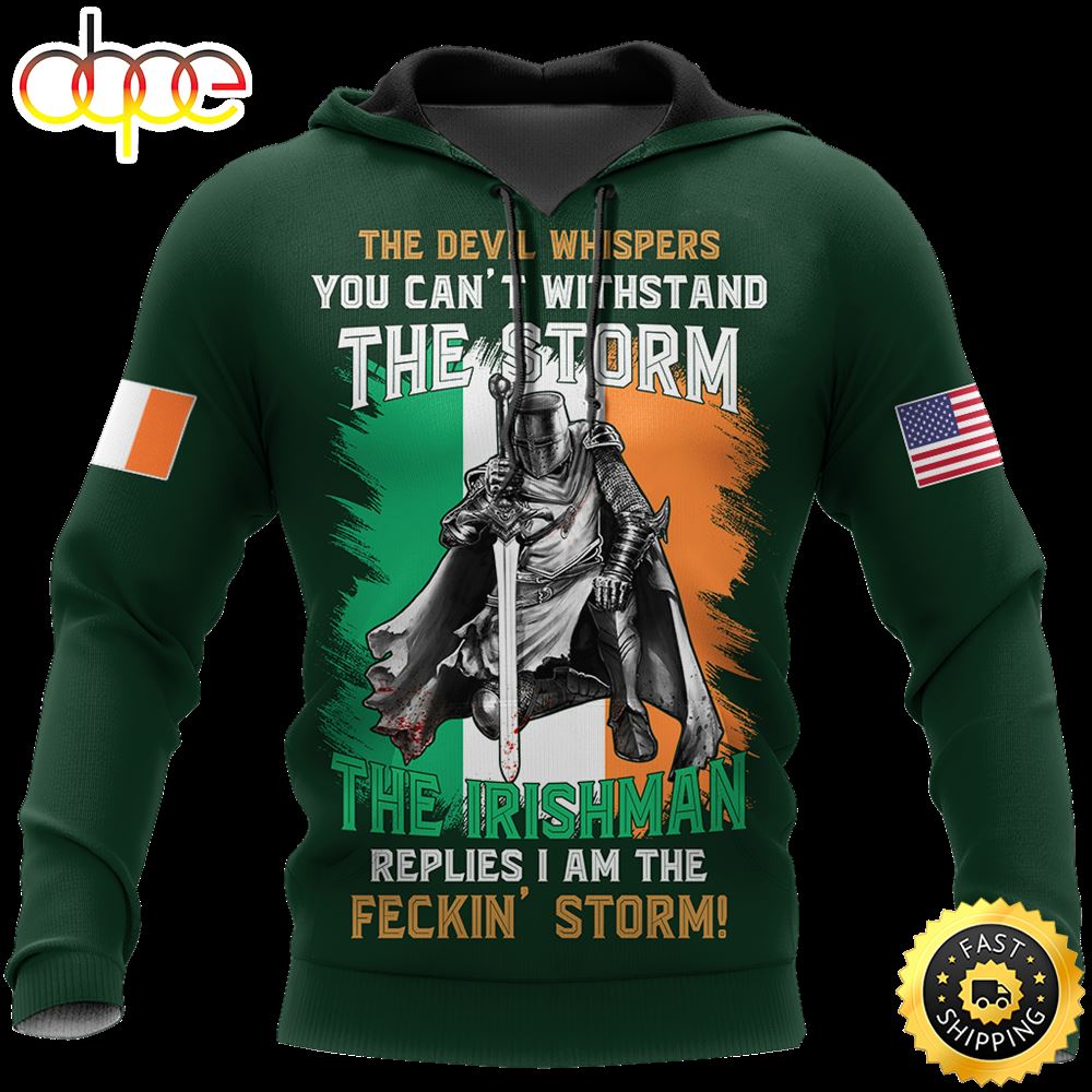 The Irishman Warrior With Sword 3D All Over Print Shirt