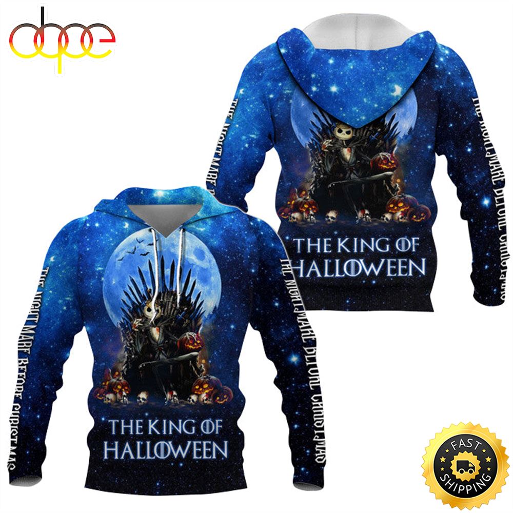 The King Of Halloween Hoodie &amp; Zip Hoodie 3D All Over Print