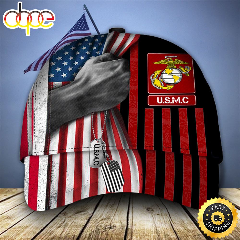 U.S.M.C American Flag Pride Classic Cap