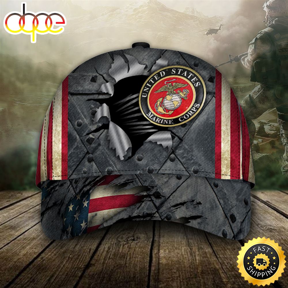 U.S.M.C Marine Corps US Flag Pride Classic Cap