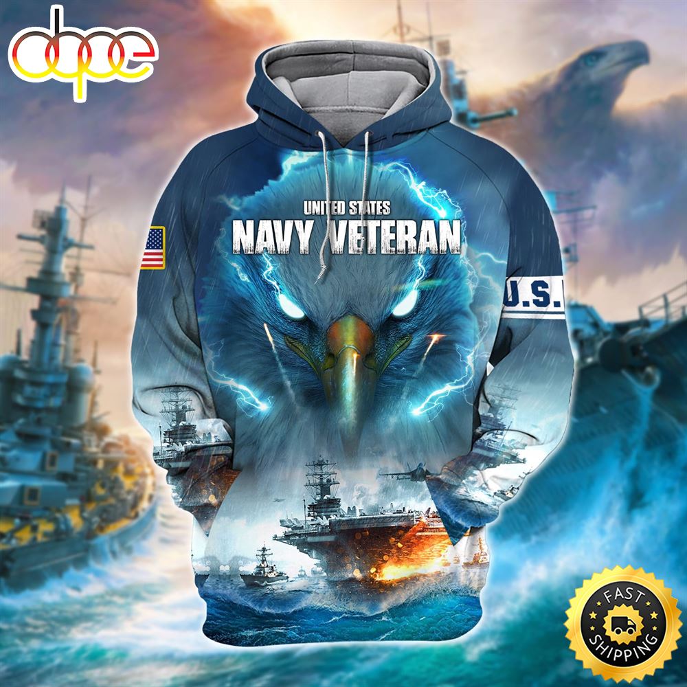 Unique U.S. Navy Veteran Zip Hoodie