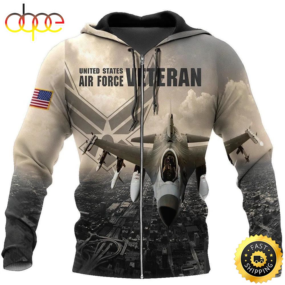Veteran US Air Force Veteran 3D Hoodie All Over Printed