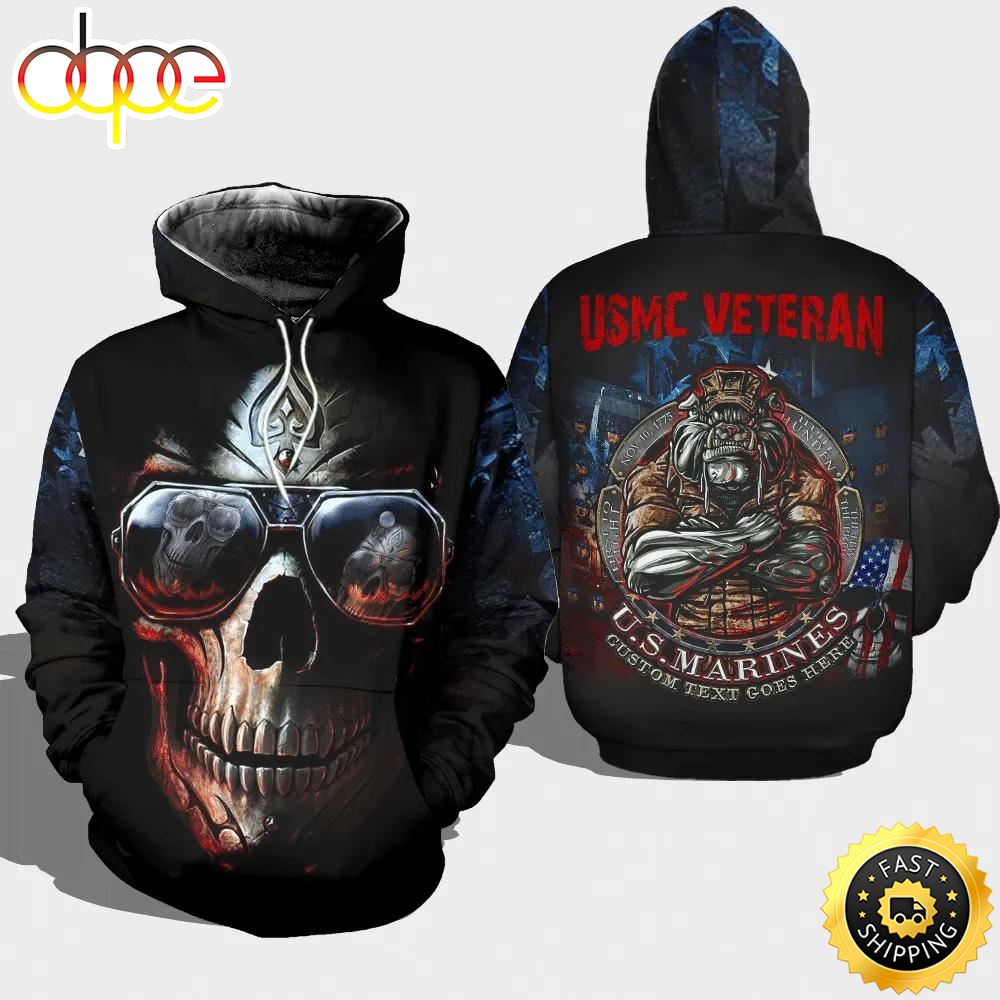 Veteran United State USMC Veteran 3D Hoodie All Over Printed