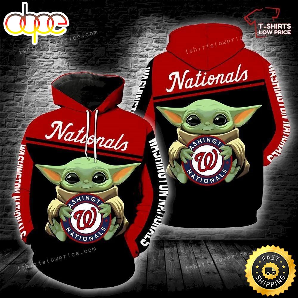Washington Nationals Baby Yoda Full Print 3d Hoodie And Zipper Hoodie