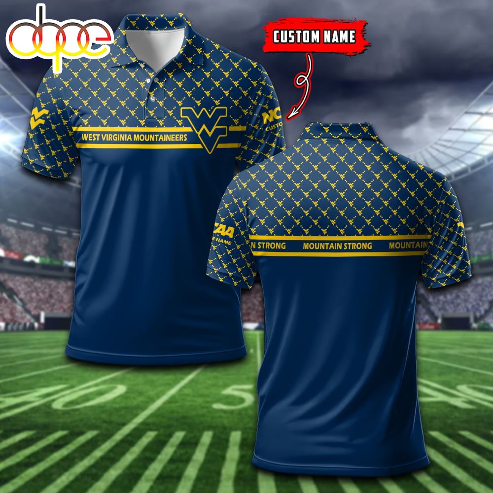 West Virginia Mountaineers Custom Name Sports For Fan Polo Shirt