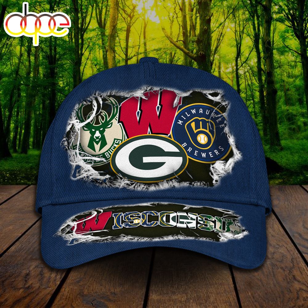 Wisconsin Sports Cap Allover Print