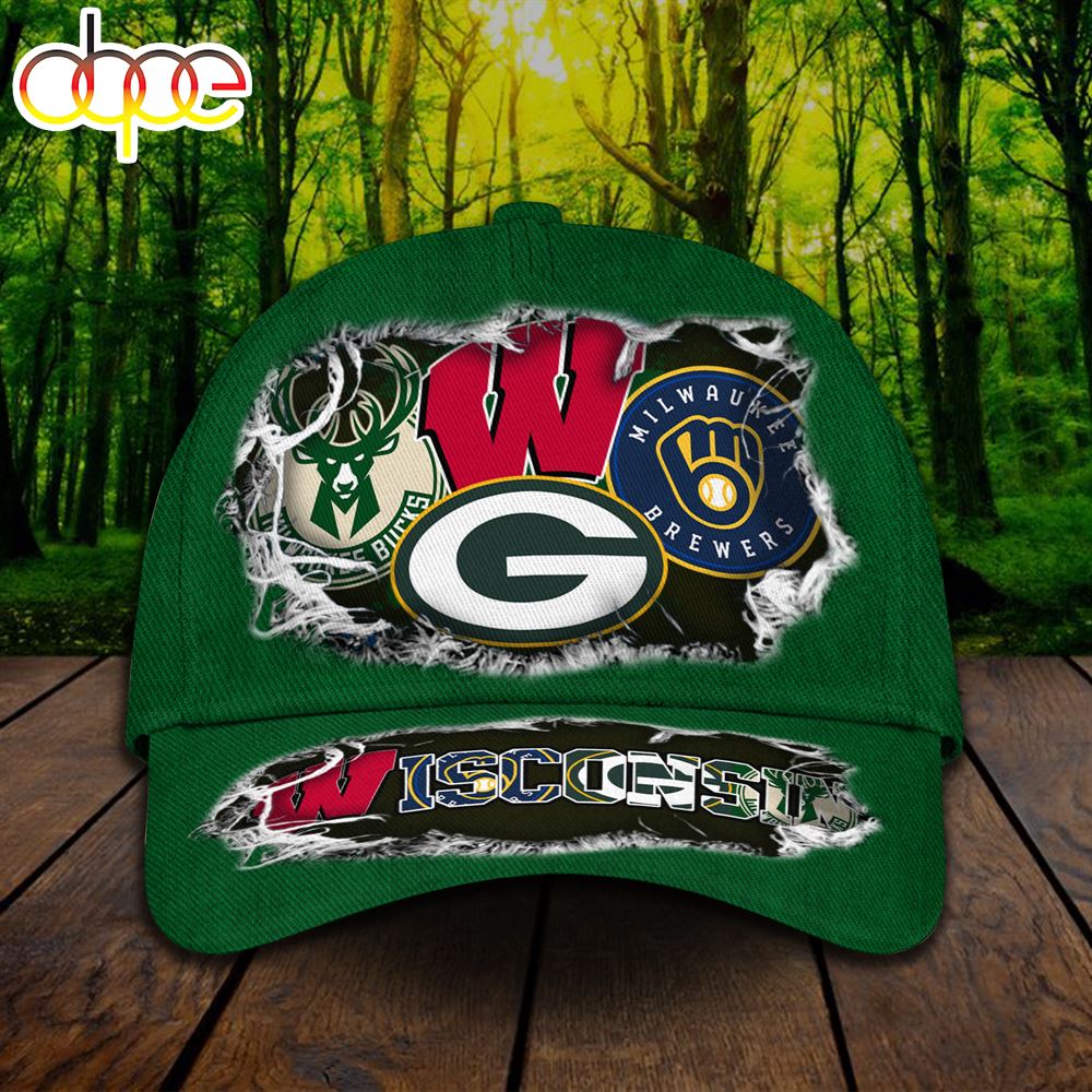 Wisconsin Sports Green Cap Classic 3D