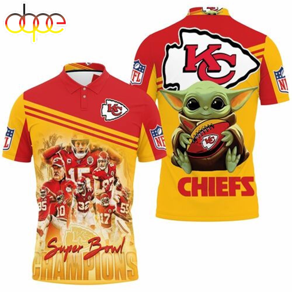 Yoda Kansas City Chiefs Afc West Division Champions Super Bowl  Polo Shirt
