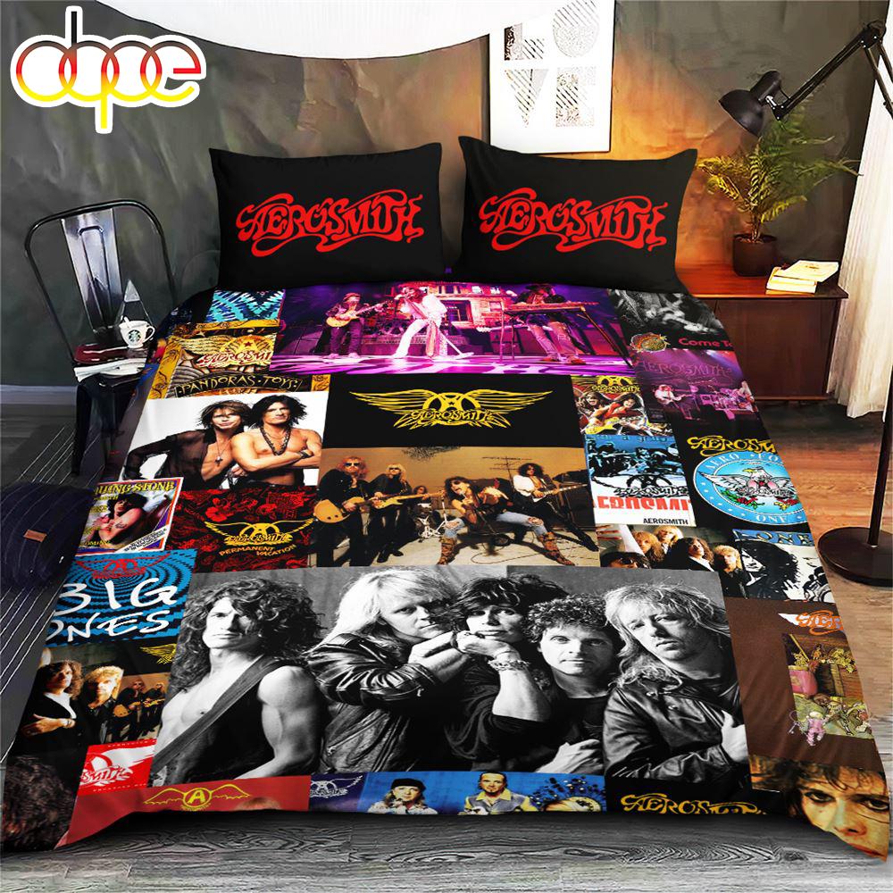 Aerosmith Bedding Set Christmas For Fans  Gift For Christmas