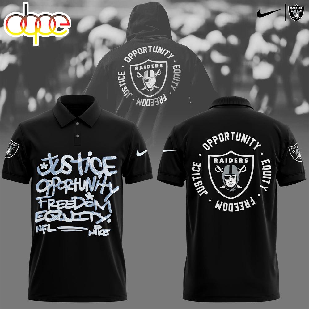 Antonio Pierce – Nfl Las Vegas Raiders Justice Opportunity Equity Freedom Polo Shirt