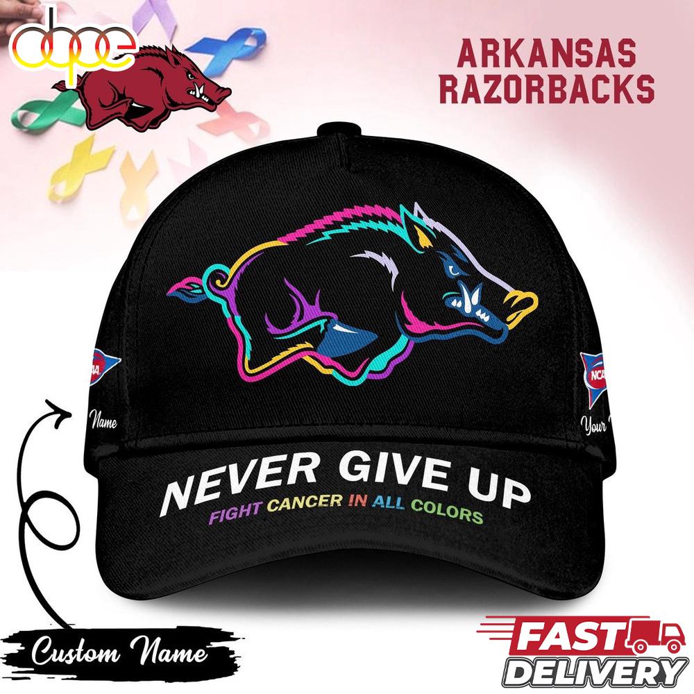 Arkansas Razorbacks NCAA Fight Cancer In All Colors Baseball Cap