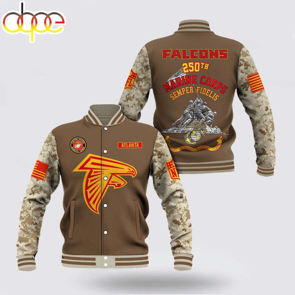 Atlanta Falcons x US Marine Corps Baseball Jacket