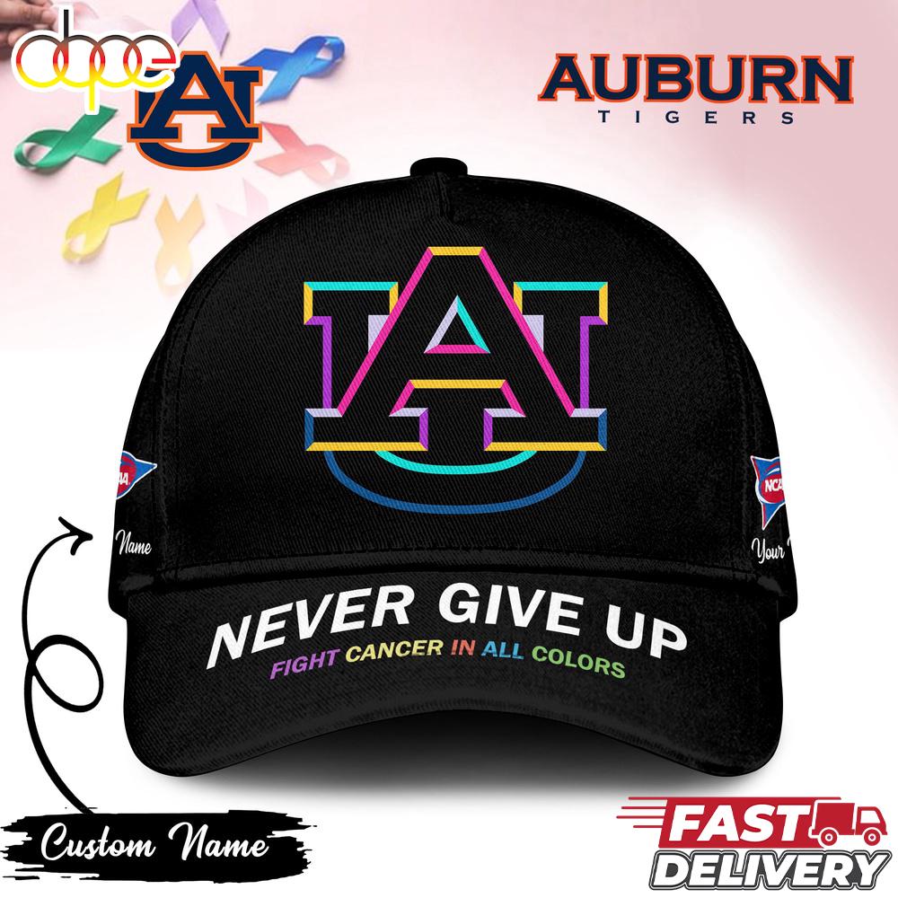 Auburn Tigers NCAA Fight Cancer In All Colors Baseball Cap