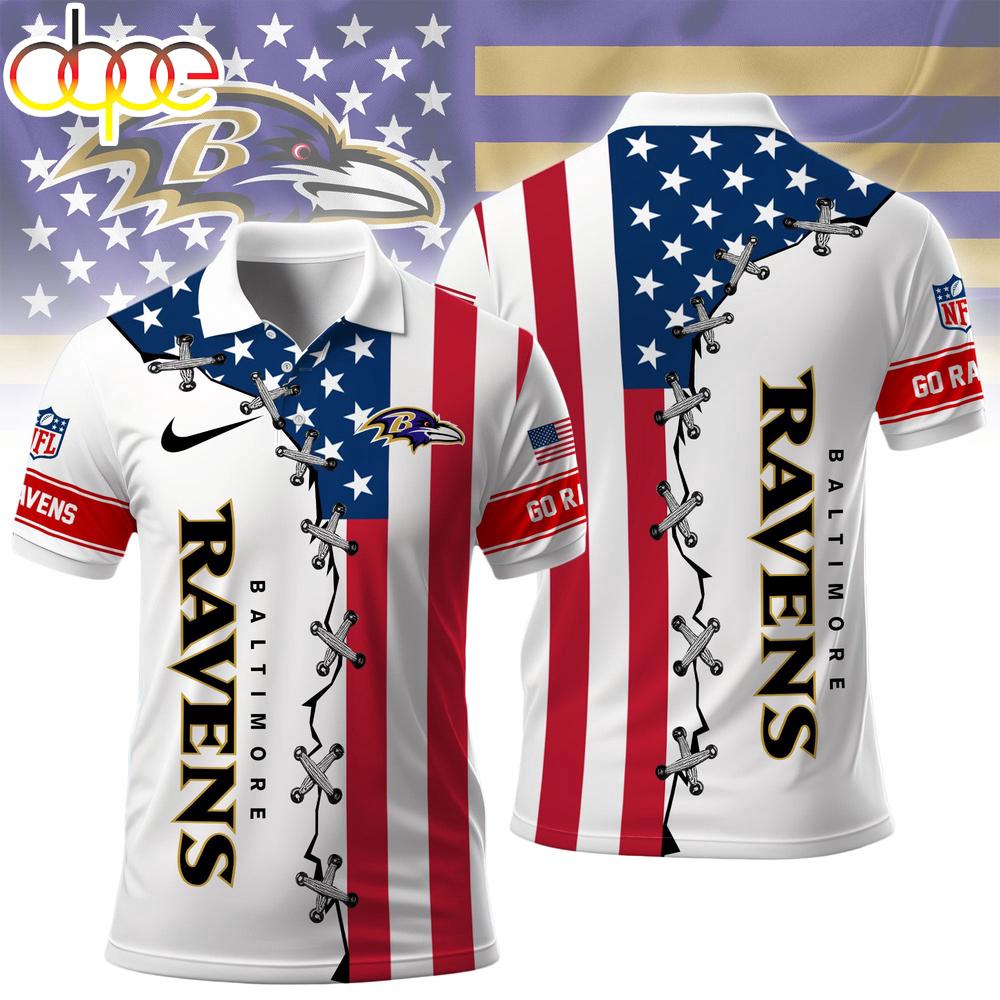 Baltimore Ravens NFL Freedom American Polo Shirt For Fans