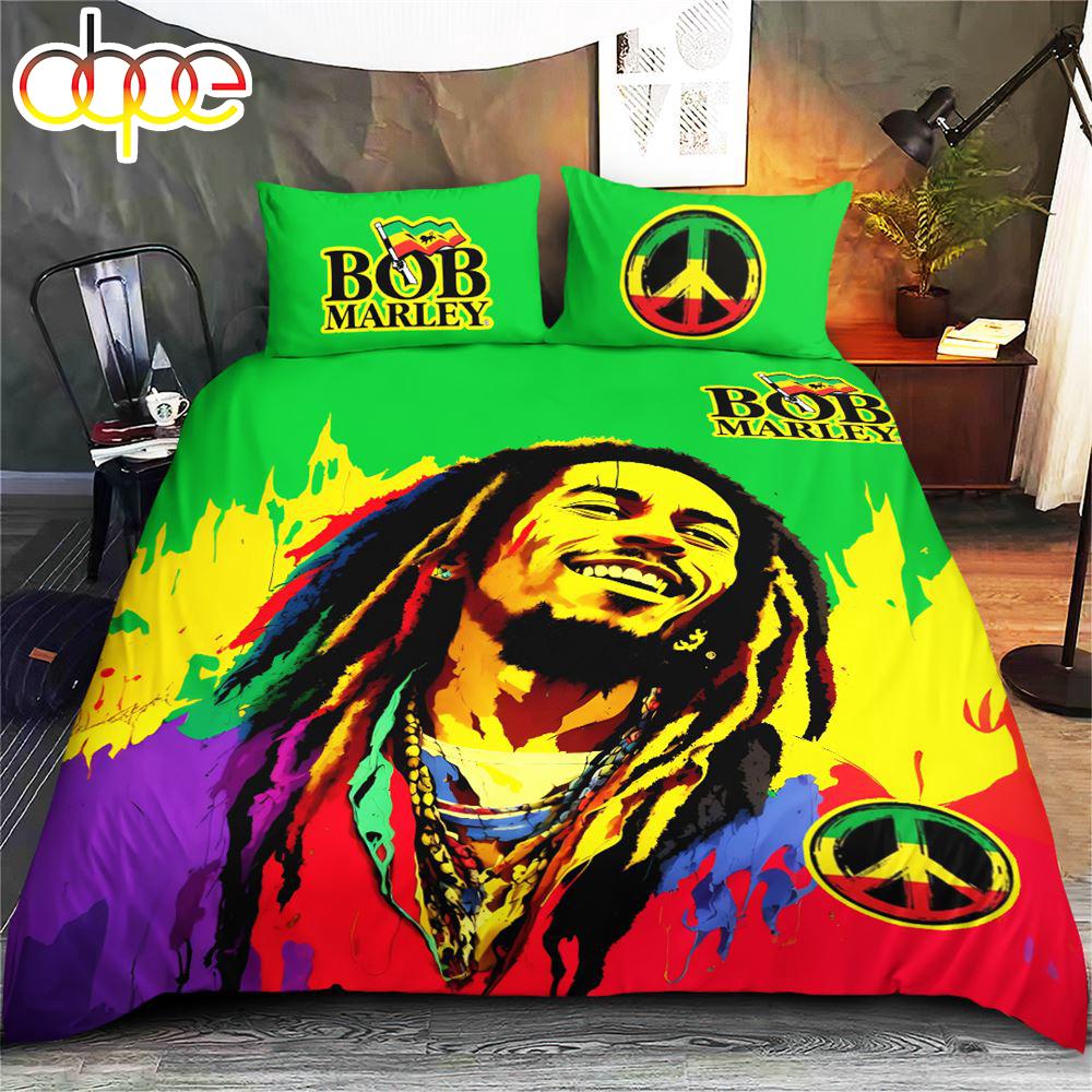 Bob Marley Music Bedding Set  Gift For Christmas