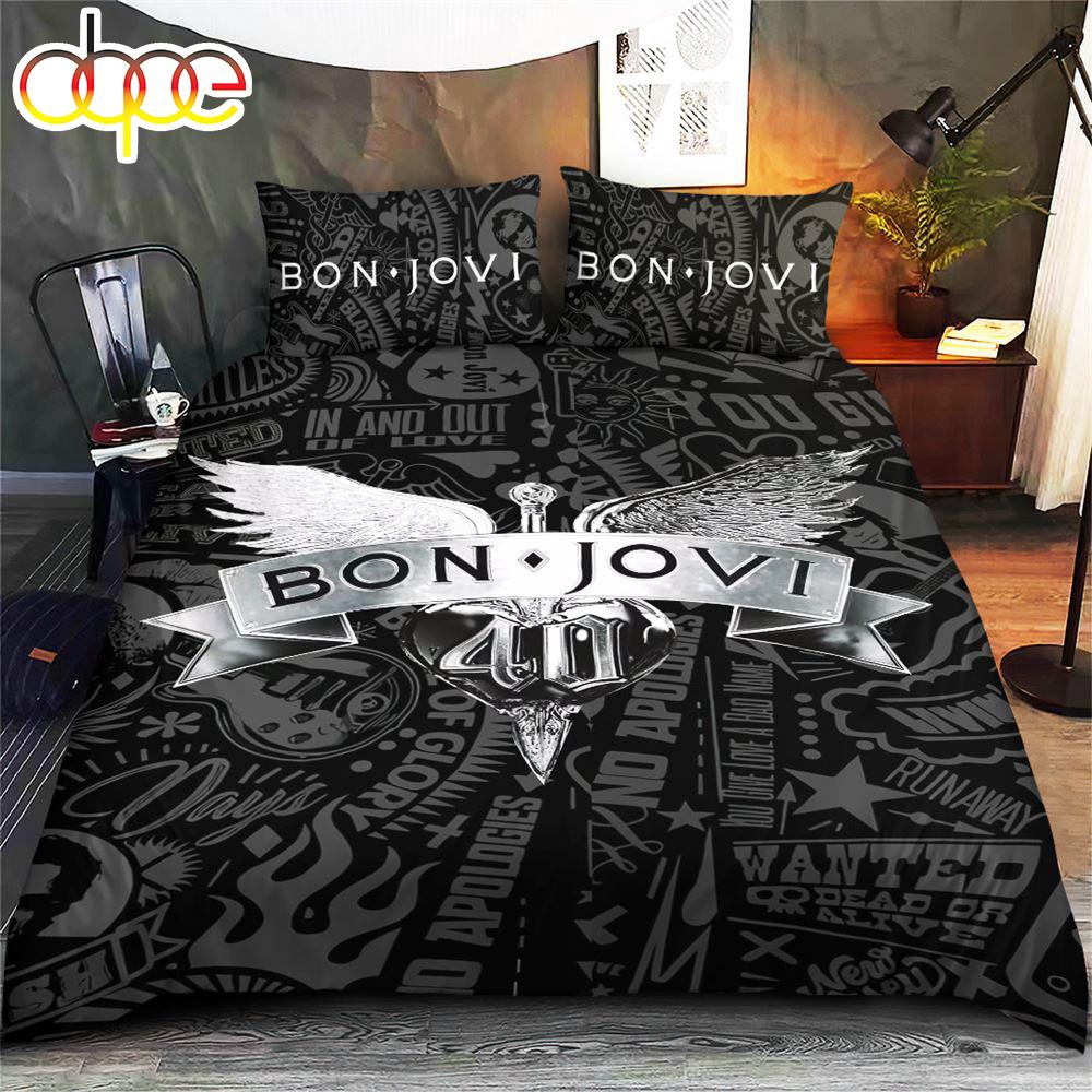 Bon Jovi Bedding Set Merry Christmas Gift Fans  Gift For Christmas