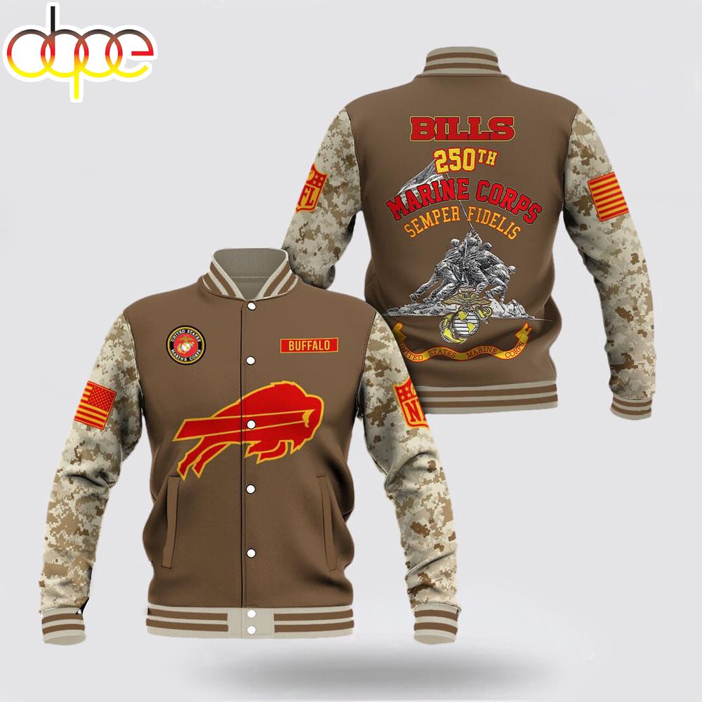 Buffalo Bills x US Marine Corps Baseball Jacket