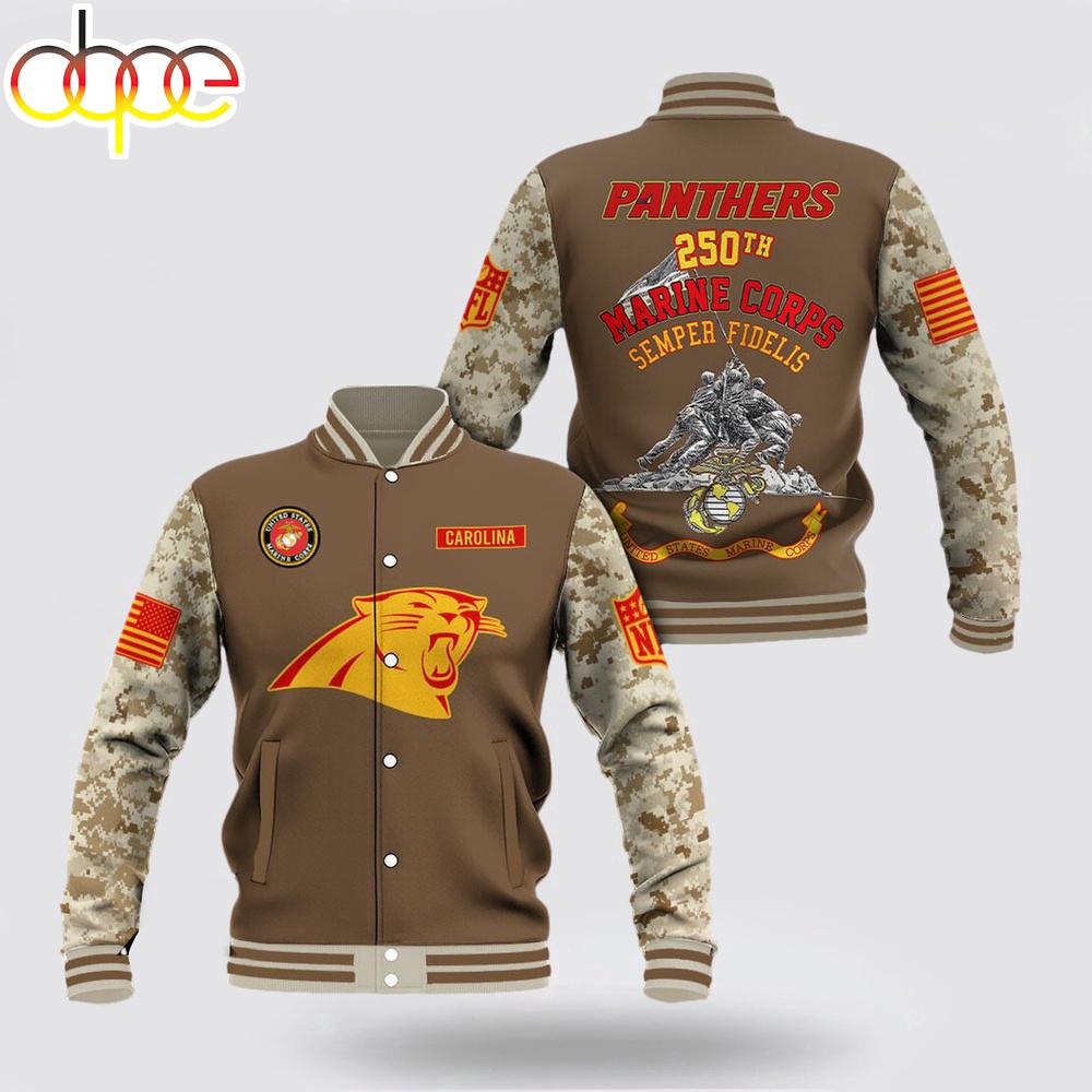 Carolina Panthers x US Marine Corps Baseball Jacket