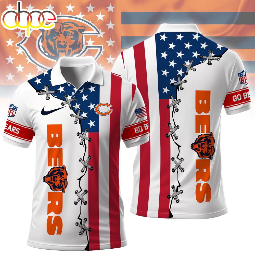 Chicago Bears NFL Freedom American Polo Shirt For Fans