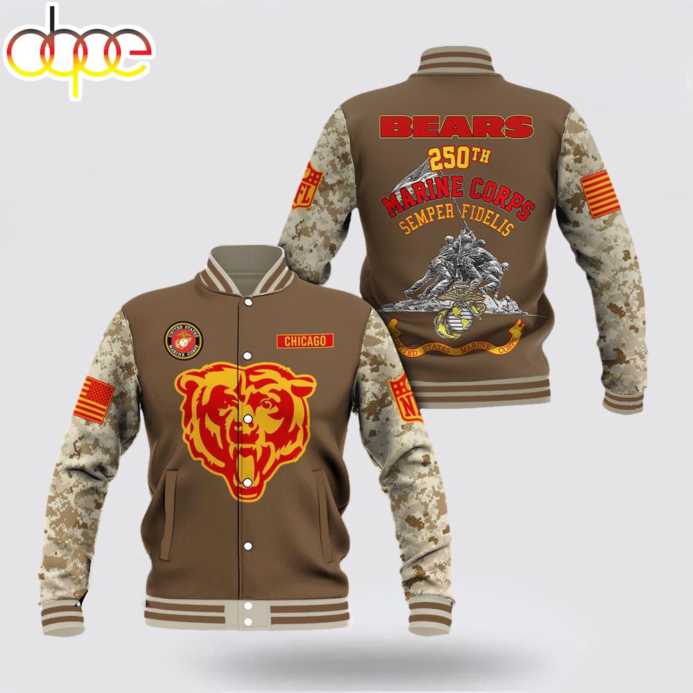 Chicago Bears x US Marine Corps Baseball Jacket