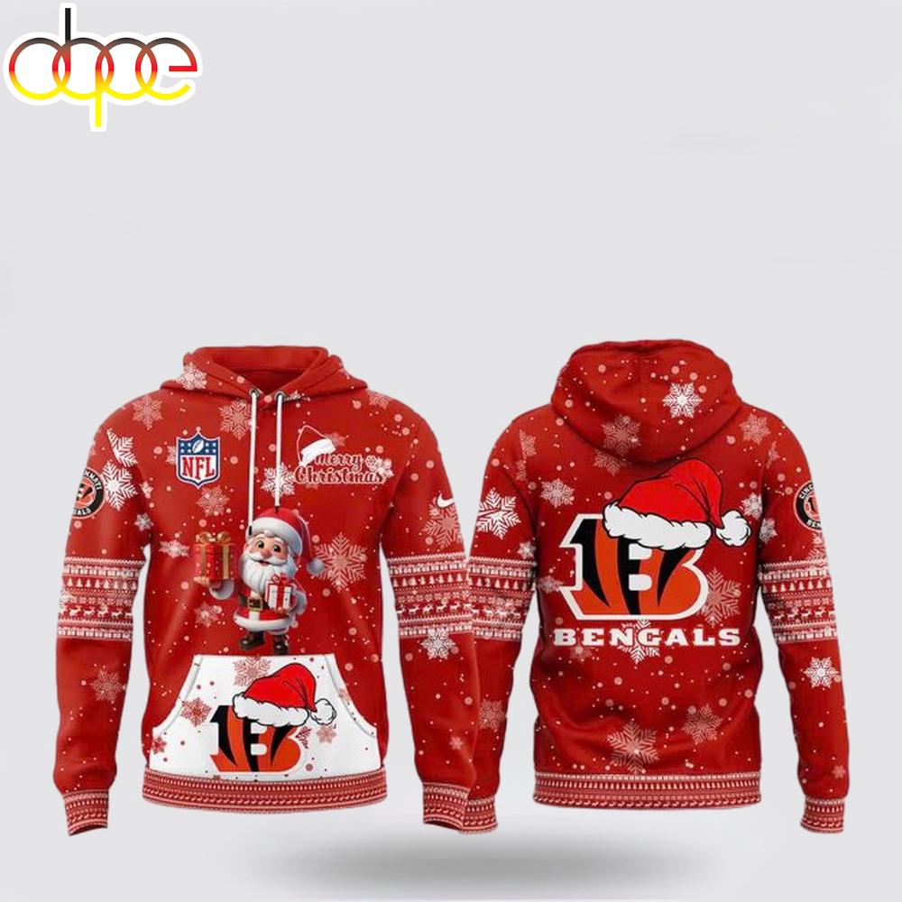 Cincinnati Bengals 2024 Merry Christmas 3D Hoodie Shirt