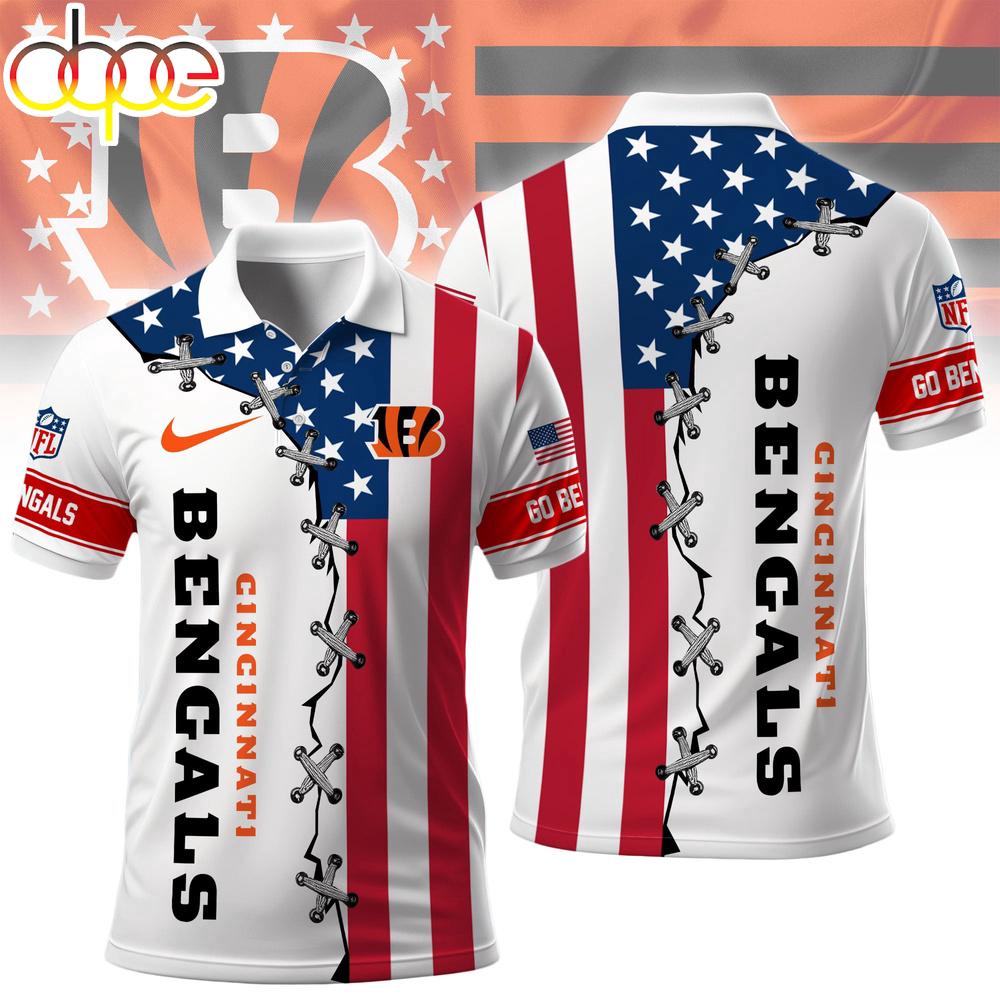 Cincinnati Bengals NFL Freedom American Polo Shirt For Fans