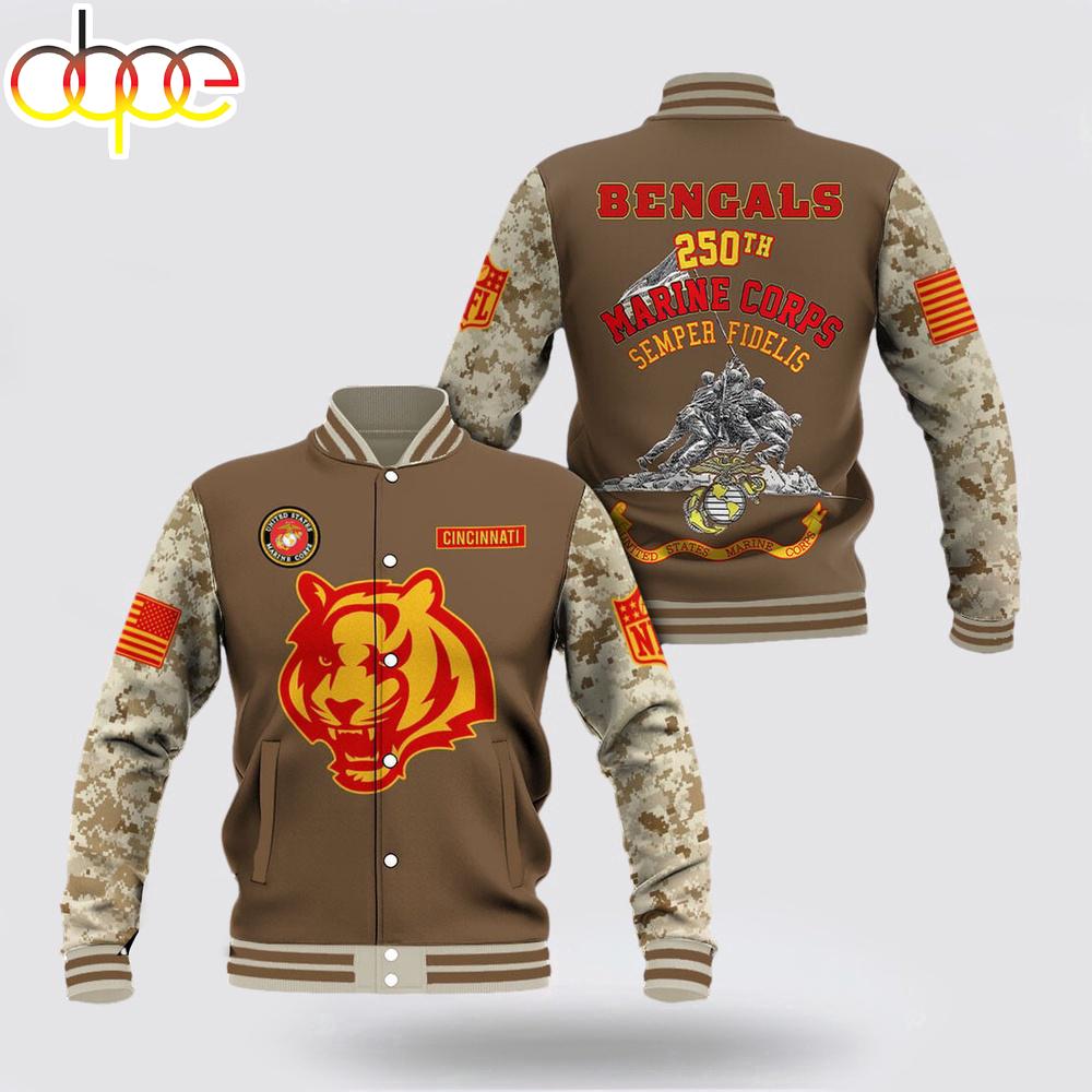 Cincinnati Bengals x US Marine Corps Baseball Jacket