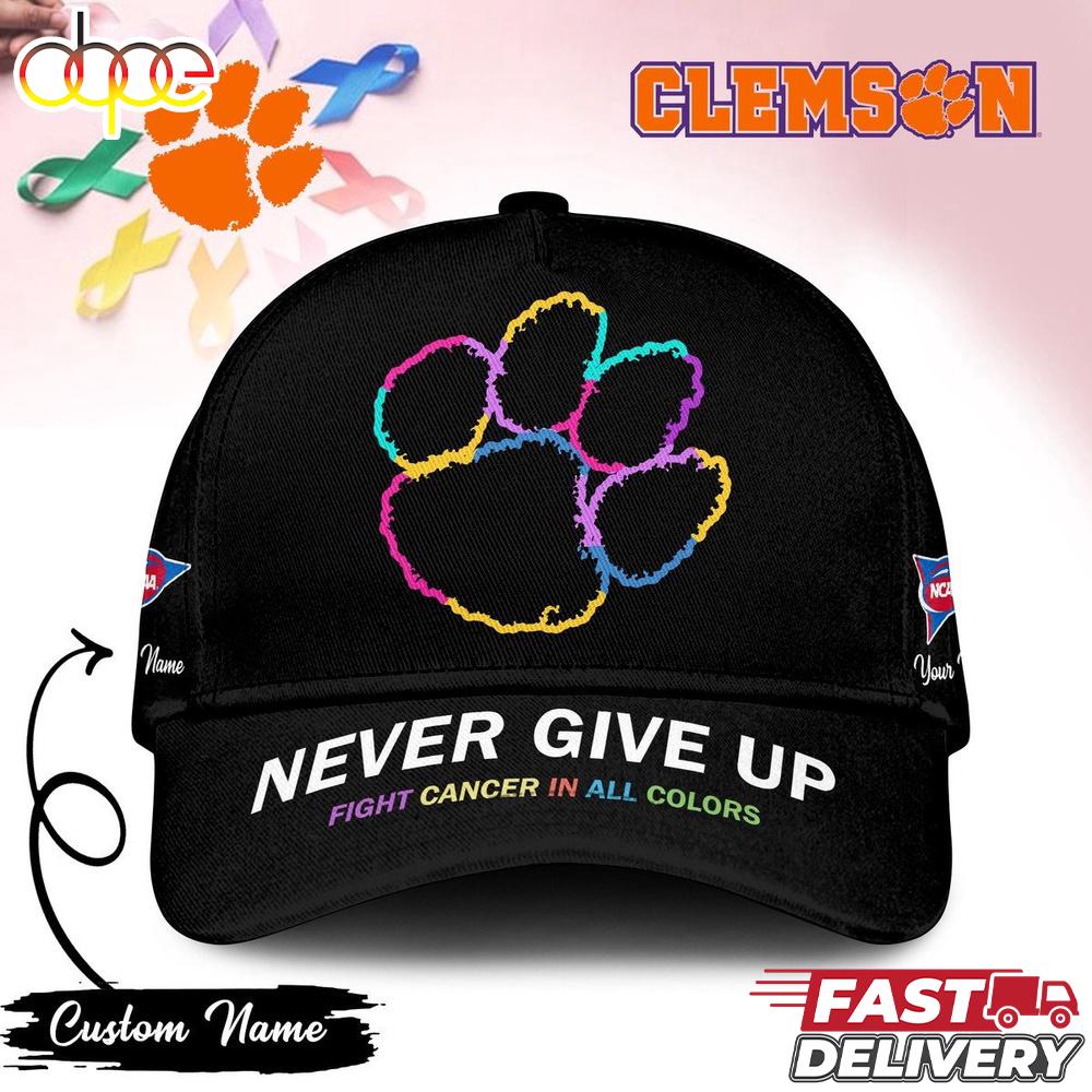 Clemson Tigers NCAA Fight Cancer In All Colors Baseball Cap