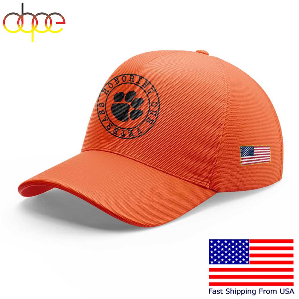 Clemson Tigers NCAA Limited Veterans Orange Camo Baseball Cap  For Fans