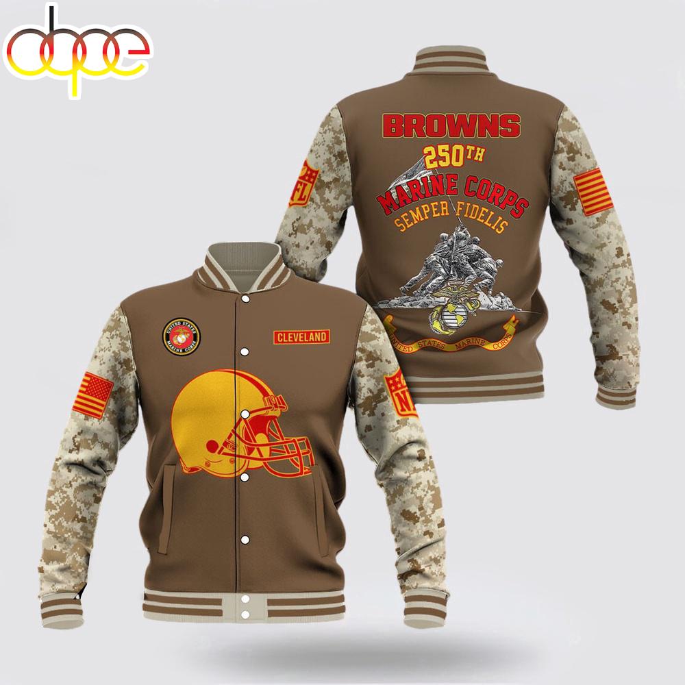 Cleveland Browns x US Marine Corps Baseball Jacket