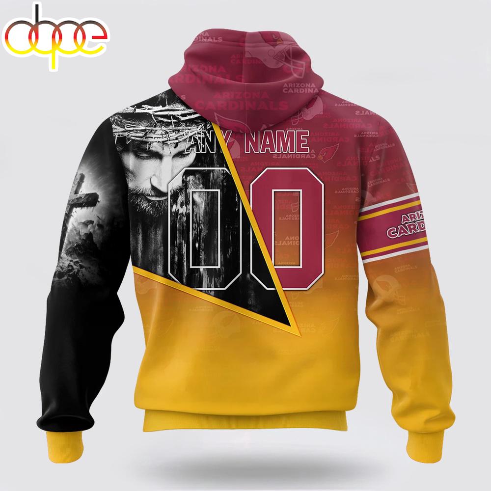 Custom Name And Number NFL Arizona Cardinals God's Blessing All Over Print Hoodie Shirt