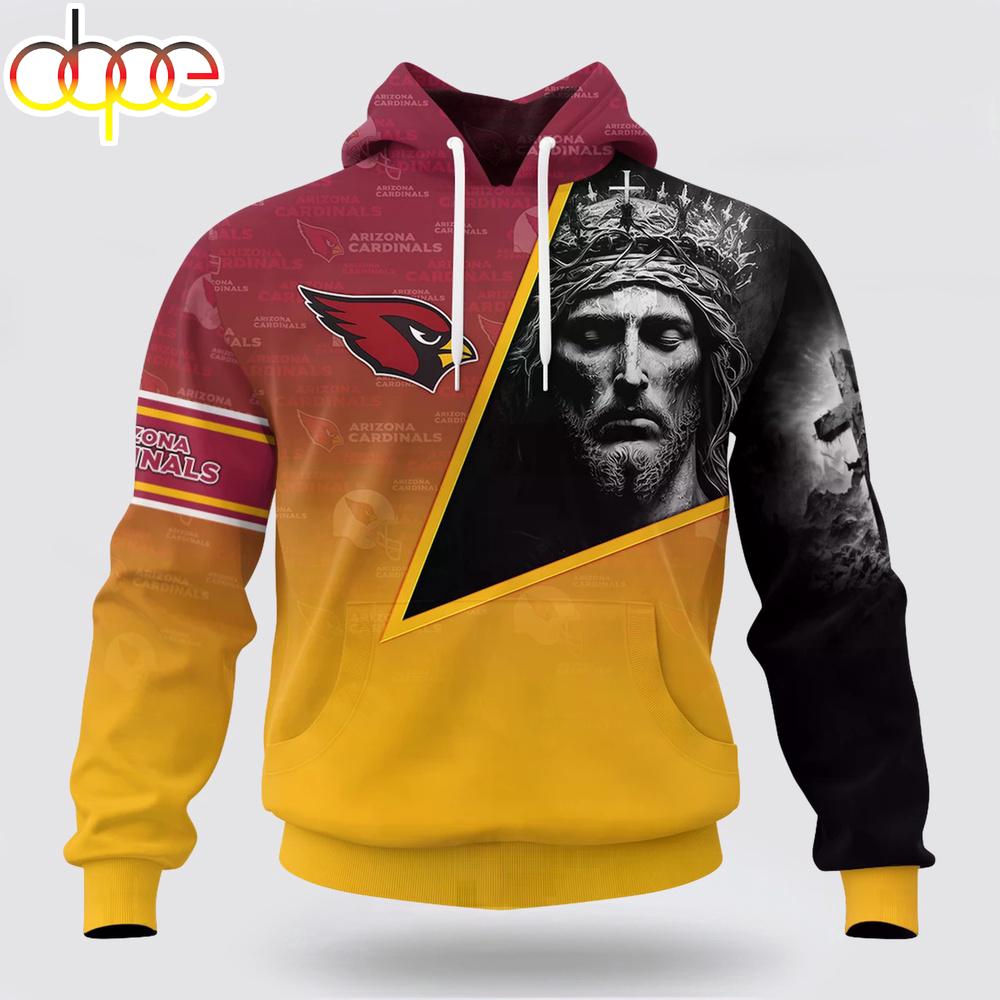Custom Name And Number NFL Arizona Cardinals God's Blessing All Over Print Hoodie Shirt