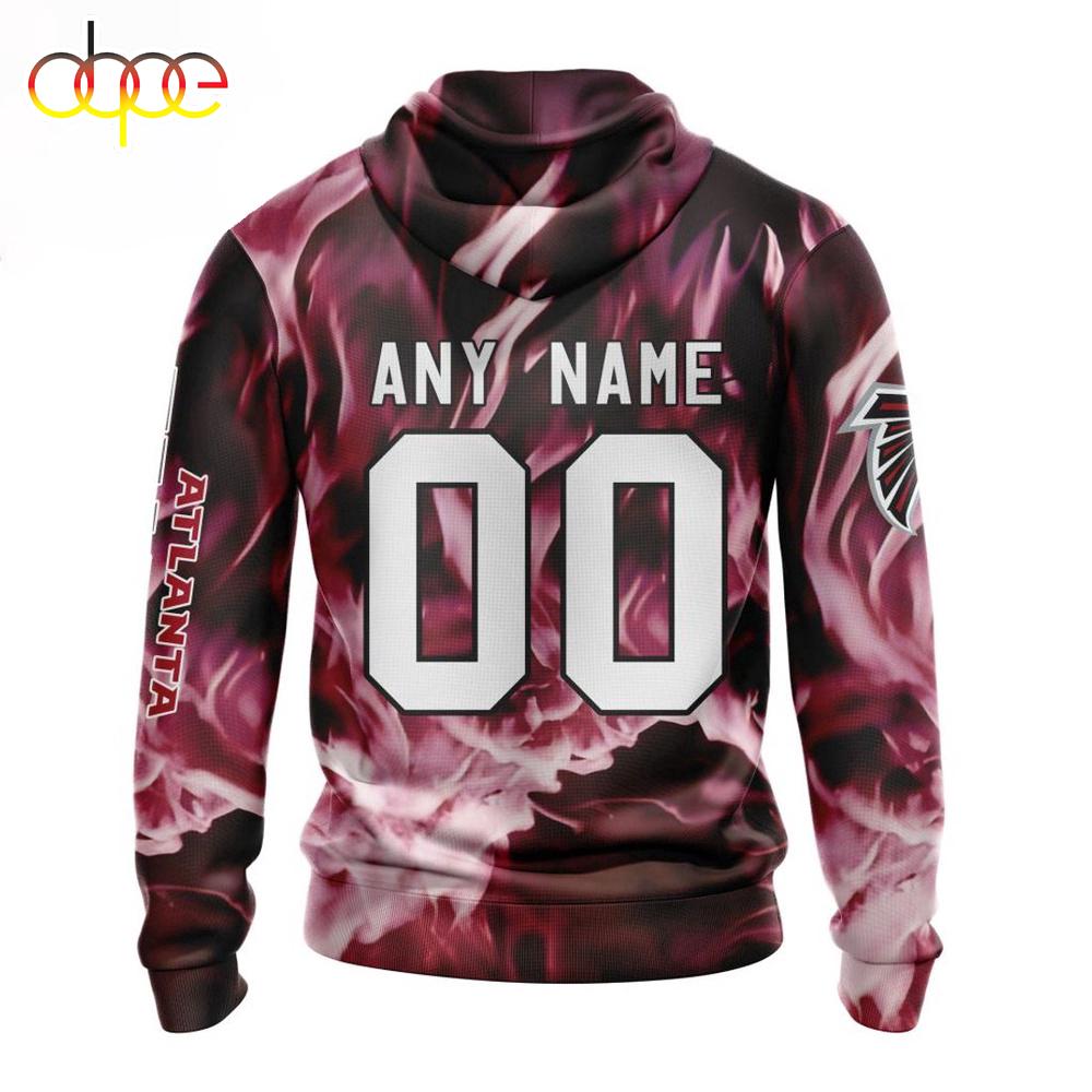 Custom Name And Number NFL Atlanta Falcons Skull Happy Halloween 3D Hoodie Shirt