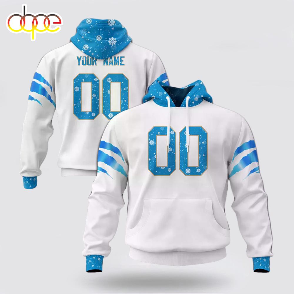 Custom Name And Number NFL Carolina Panthers Christmas Spirit All Over Print Hoodie Shirt