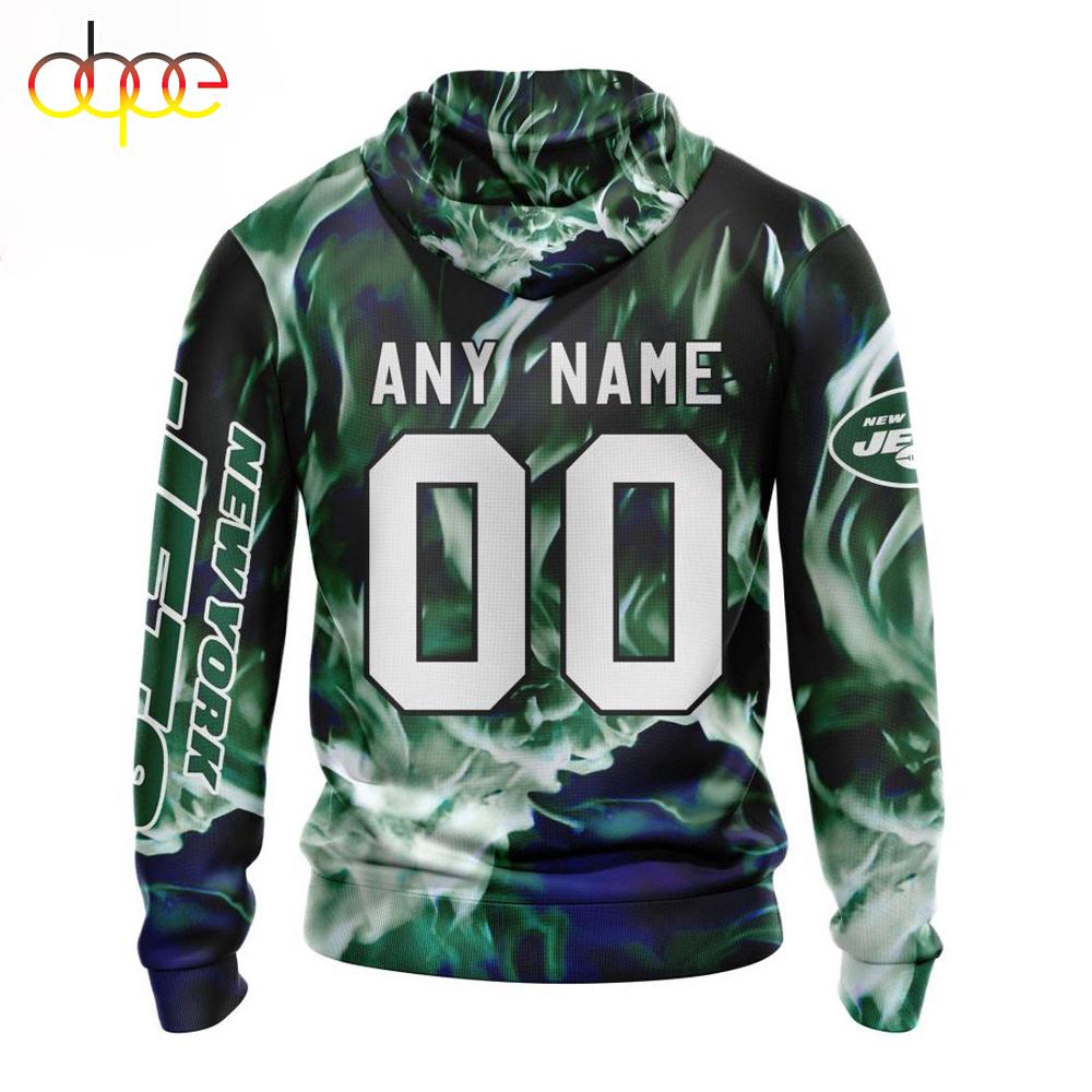 Custom Name And Number NFL New York Jets Skull Happy Halloween 3D Hoodie Shirt