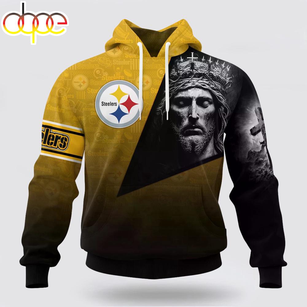 Custom Name And Number NFL Pittsburgh Steelers God's Blessing All Over Print Hoodie Shirt