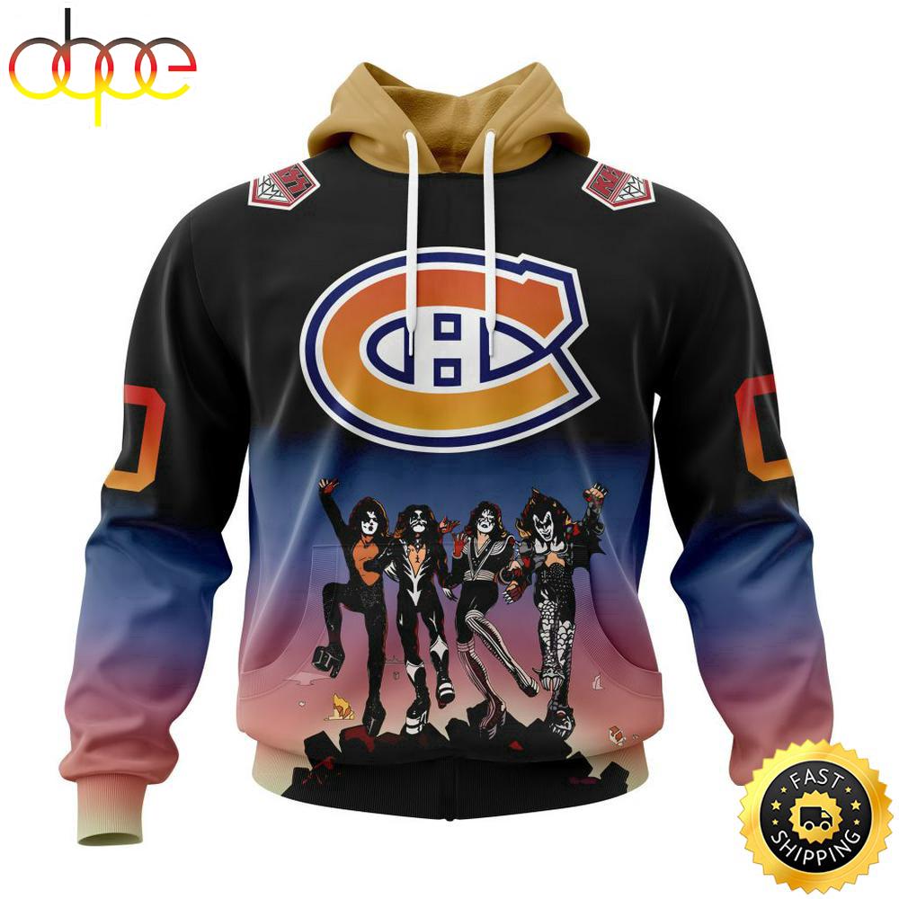 Custom Name And Number NHL Ottawa Senators X KISS Band All Over Print Hoodie Shirt