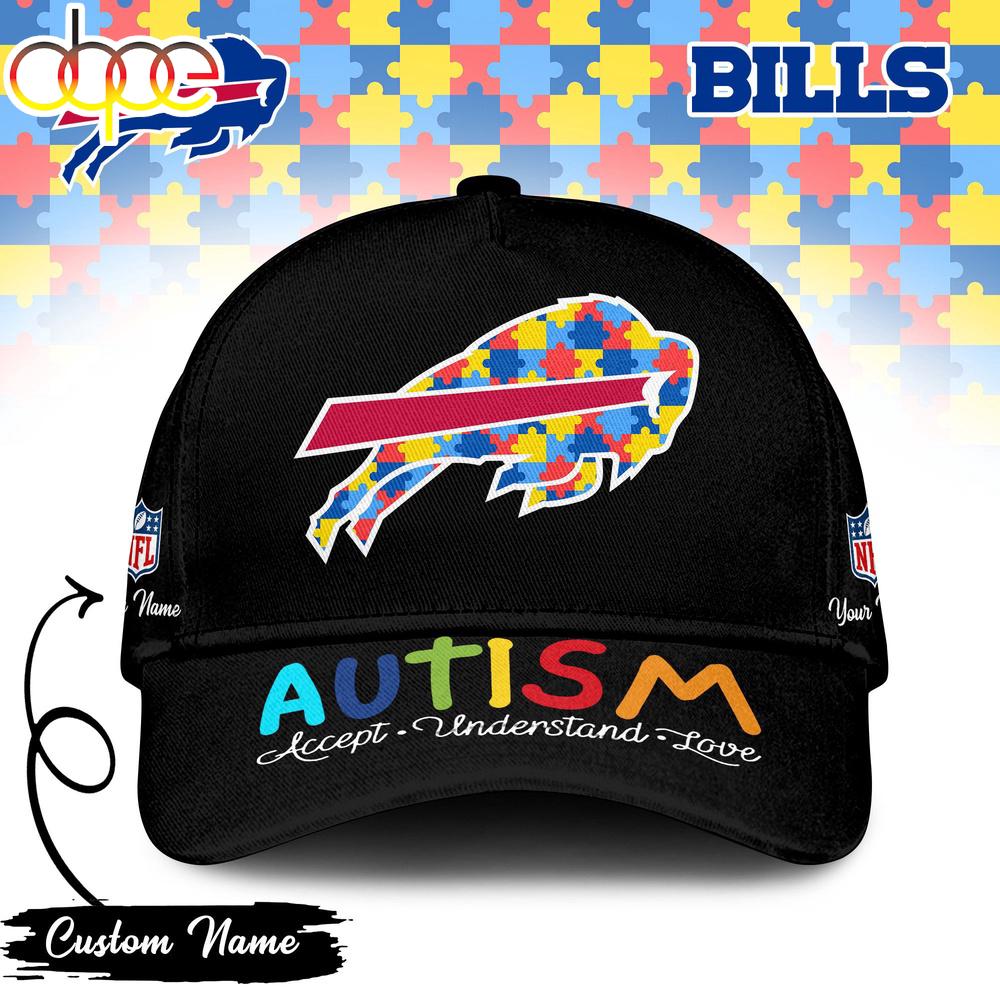 Custom Name Buffalo Bills NFL Autism Classic Baseball Cap