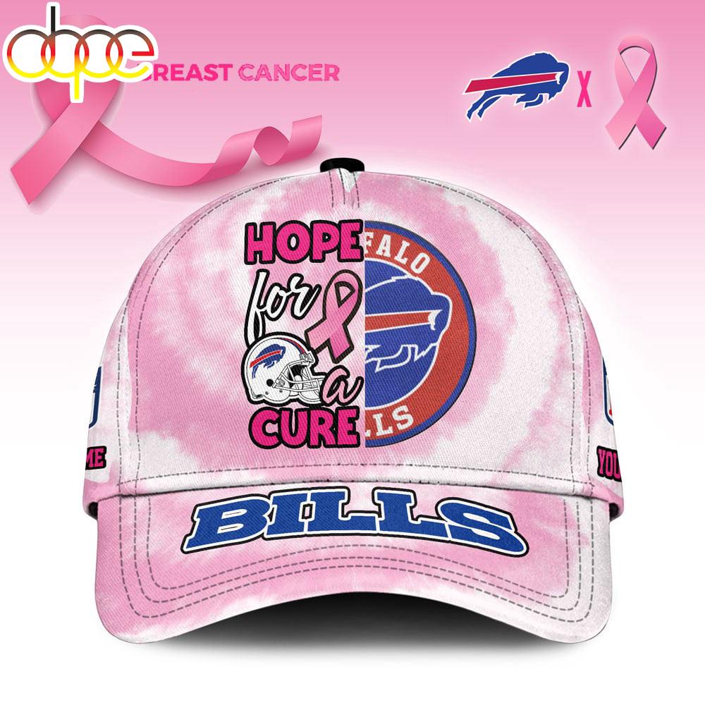 Custom Name Buffalo Bills NFL Breast Cancer Awareness Baseball Cap