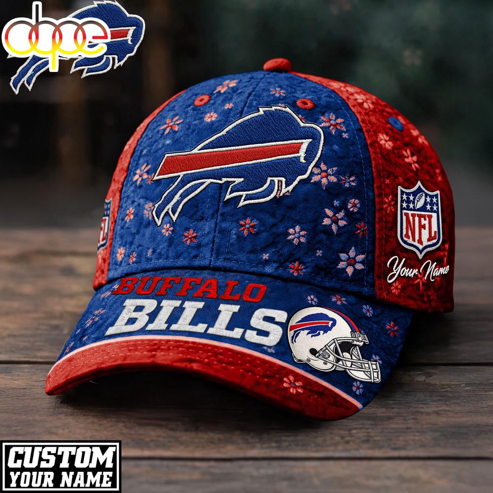 Custom Name Buffalo Bills NFL Flower Classic Cap