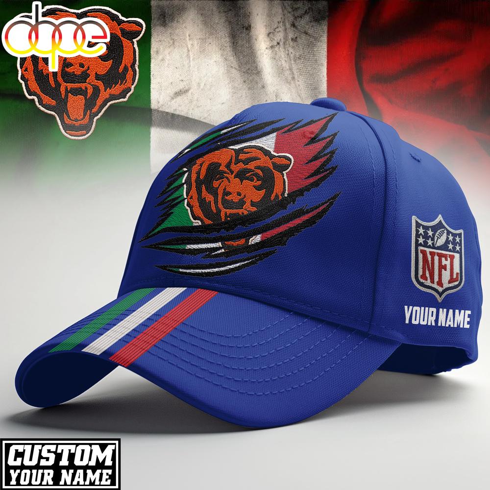 Custom Name Chicago Bears NFL Italy Classic Cap