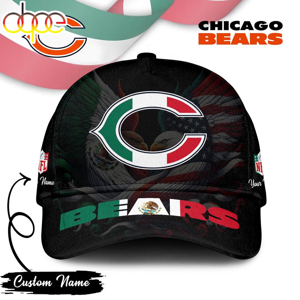 Custom Name Chicago Bears NFL Mexican Classic Baseball Cap