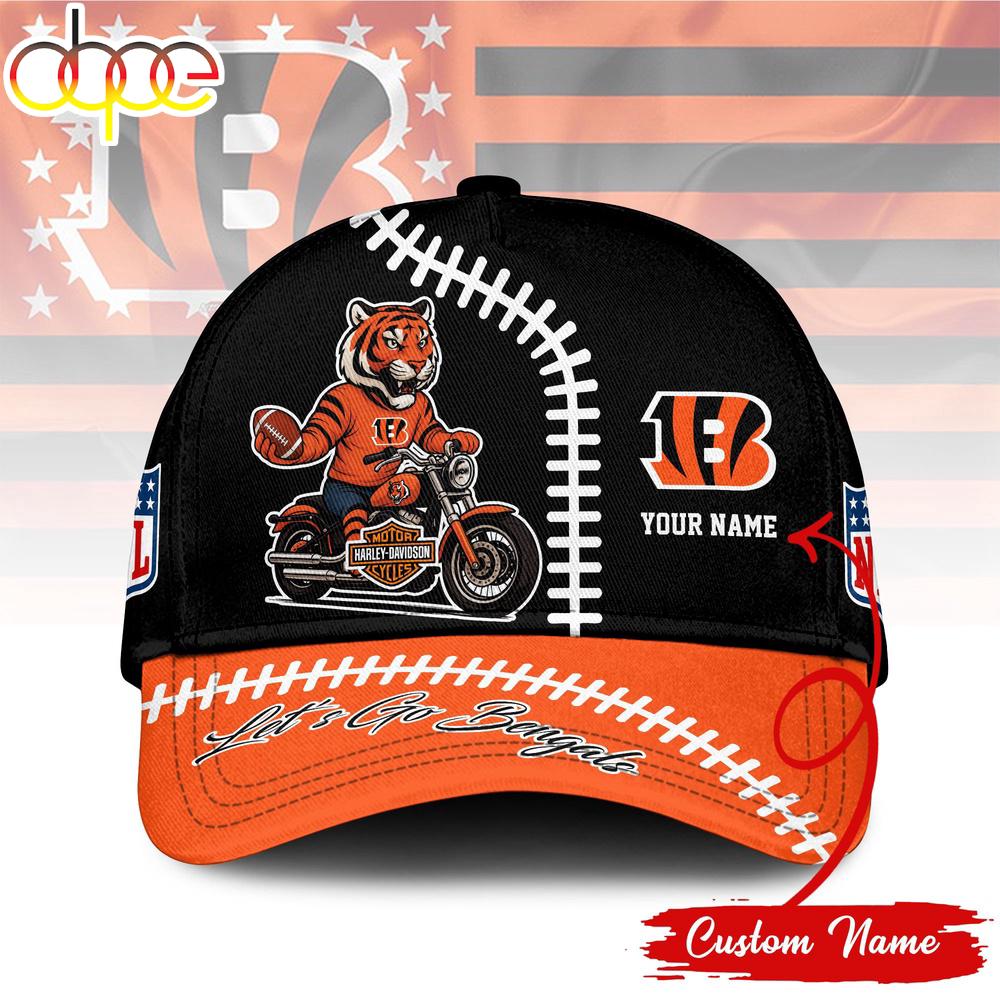 Custom Name Cincinnati Bengals NFL Harley Davidson Classic Baseball Cap