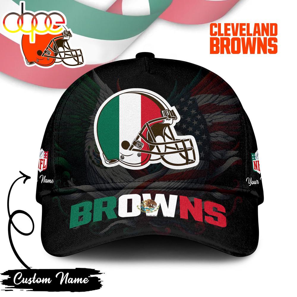 Custom Name Cleveland Browns NFL Mexican Classic Baseball Cap