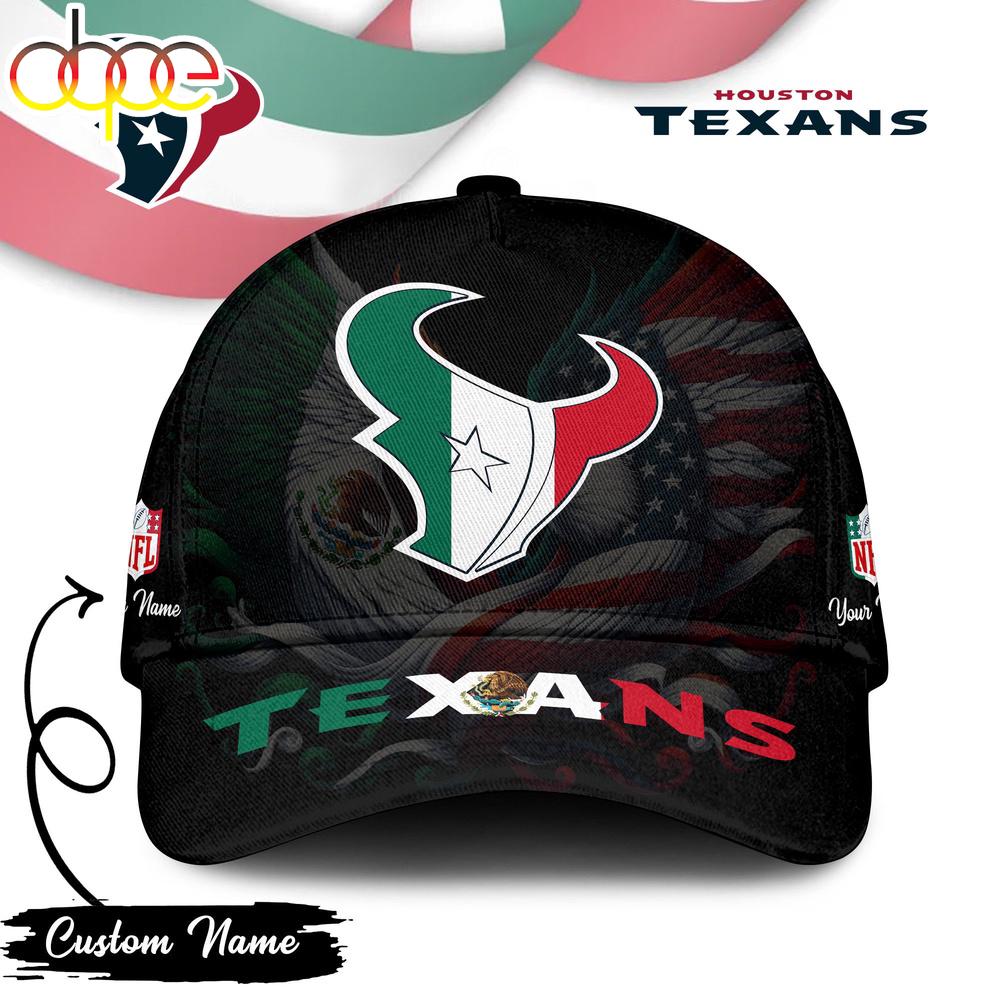 Custom Name Houston Texans NFL Mexican Classic Baseball Cap