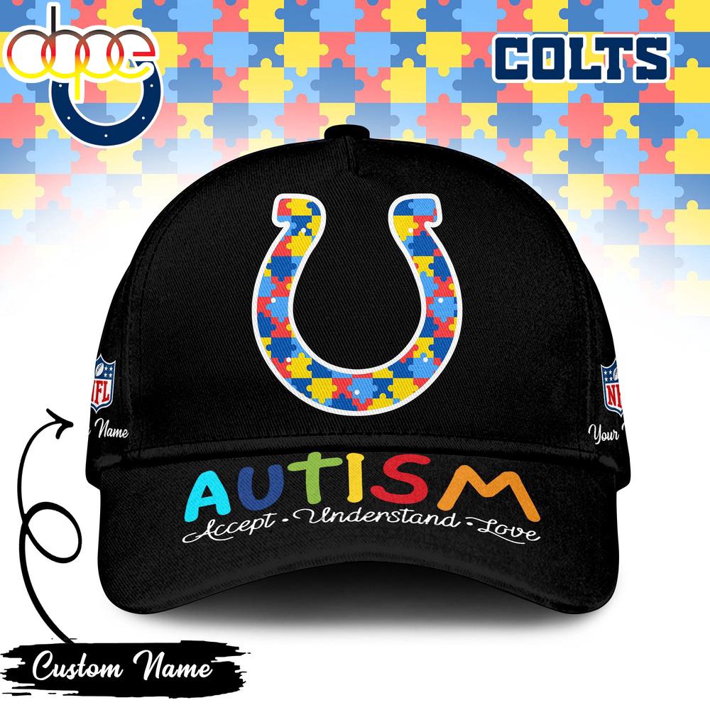 Custom Name Indianapolis Colts NFL Autism Classic Baseball Cap