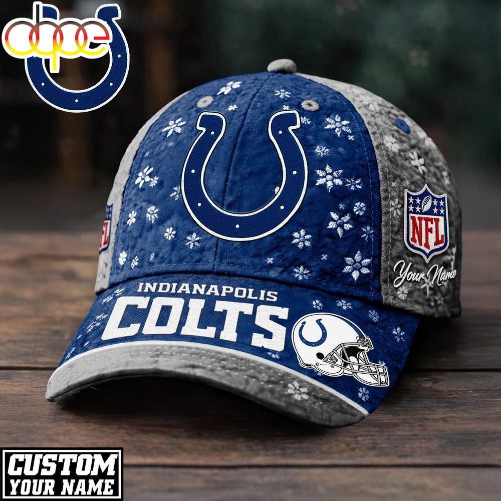 Custom Name Indianapolis Colts NFL Flower Classic Cap