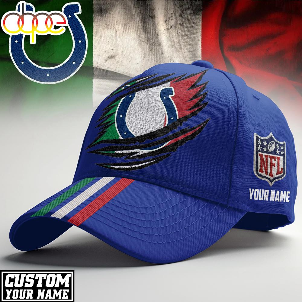 Custom Name Indianapolis Colts NFL Italy Classic Cap