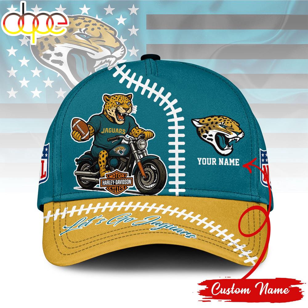 Custom Name Jacksonville Jaguars NFL Harley Davidson Classic Baseball Cap